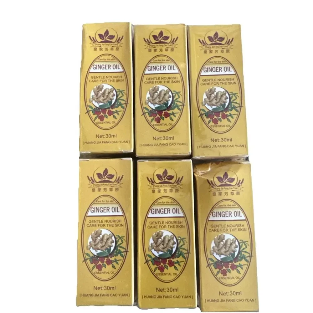 7 Bottles Ginger Essential Oil 30ml Huang Jia Fang Cao Yuan Massage Aromatherapy